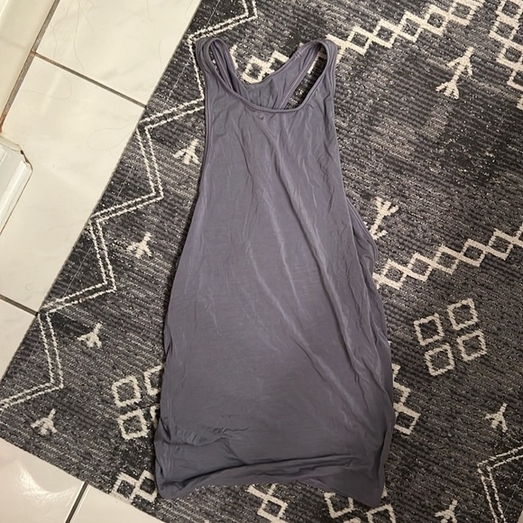 Lululemon Deep Stretch Racerback Athletic Tank Top Light Grey - Picture 4 of 4